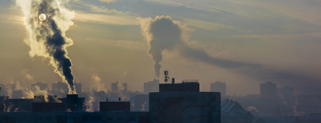 Air pollution from industrial buildings