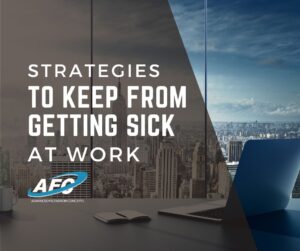 Blog Banner for Strategies To Keep From Getting Sick At Work